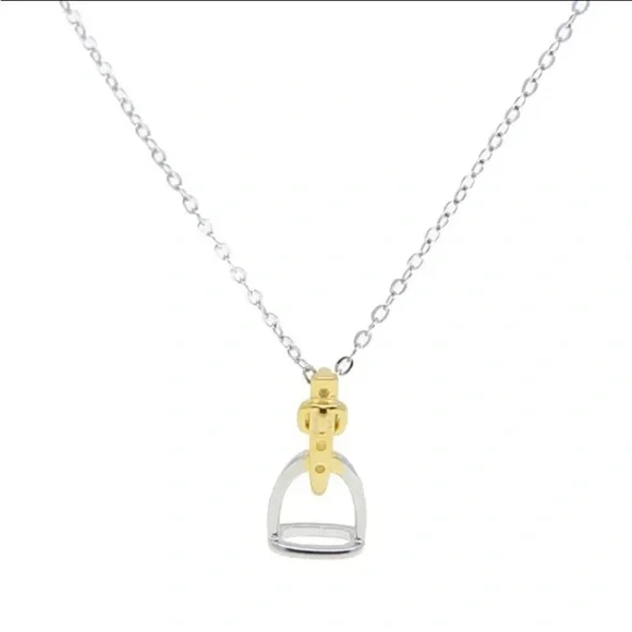 Sterling Silver Stirrup Pendant Necklace, Horse bit, Snaffle, D R… - Picture 9 of 13